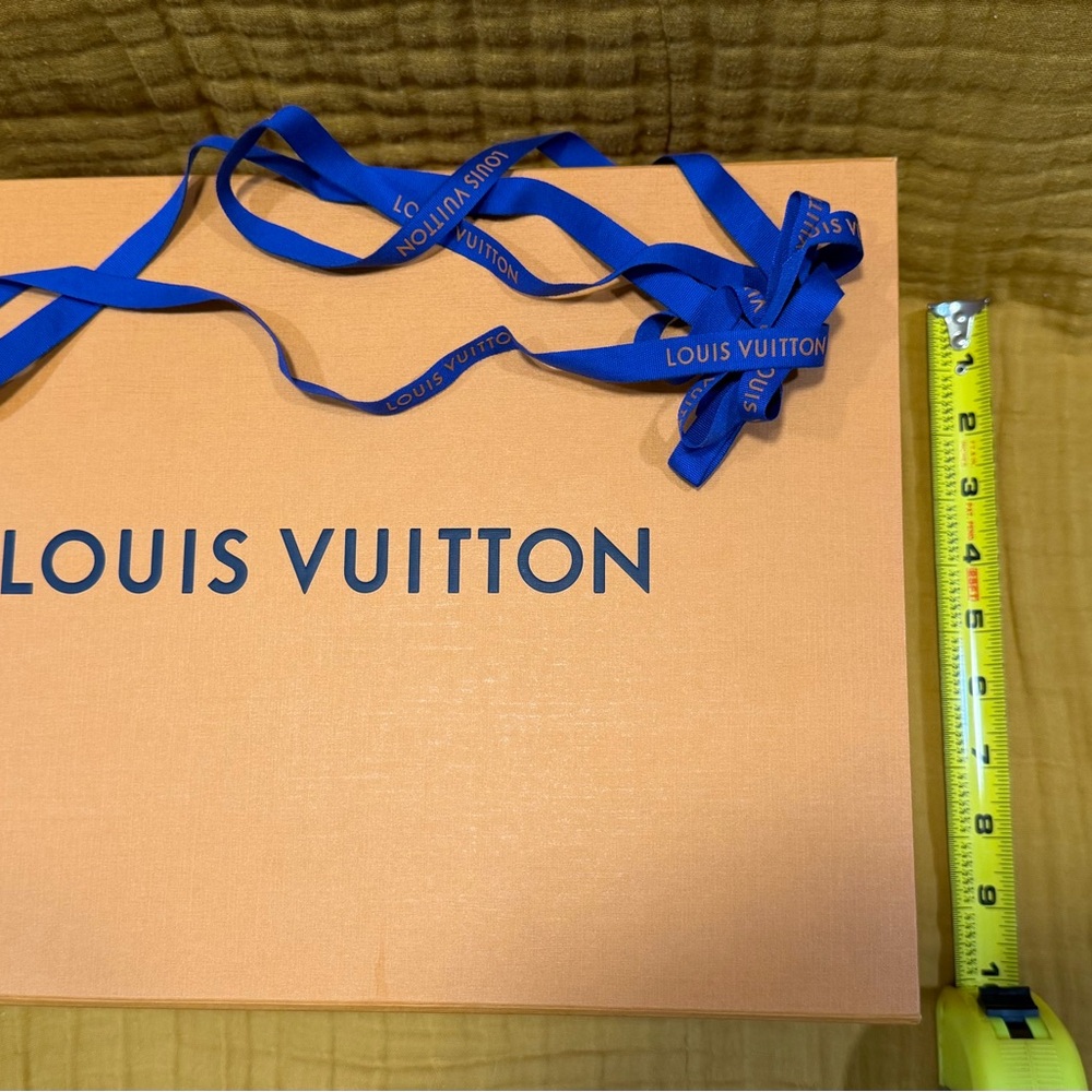 Louis Vuitton Orange Gift Box with Blue Ribbon